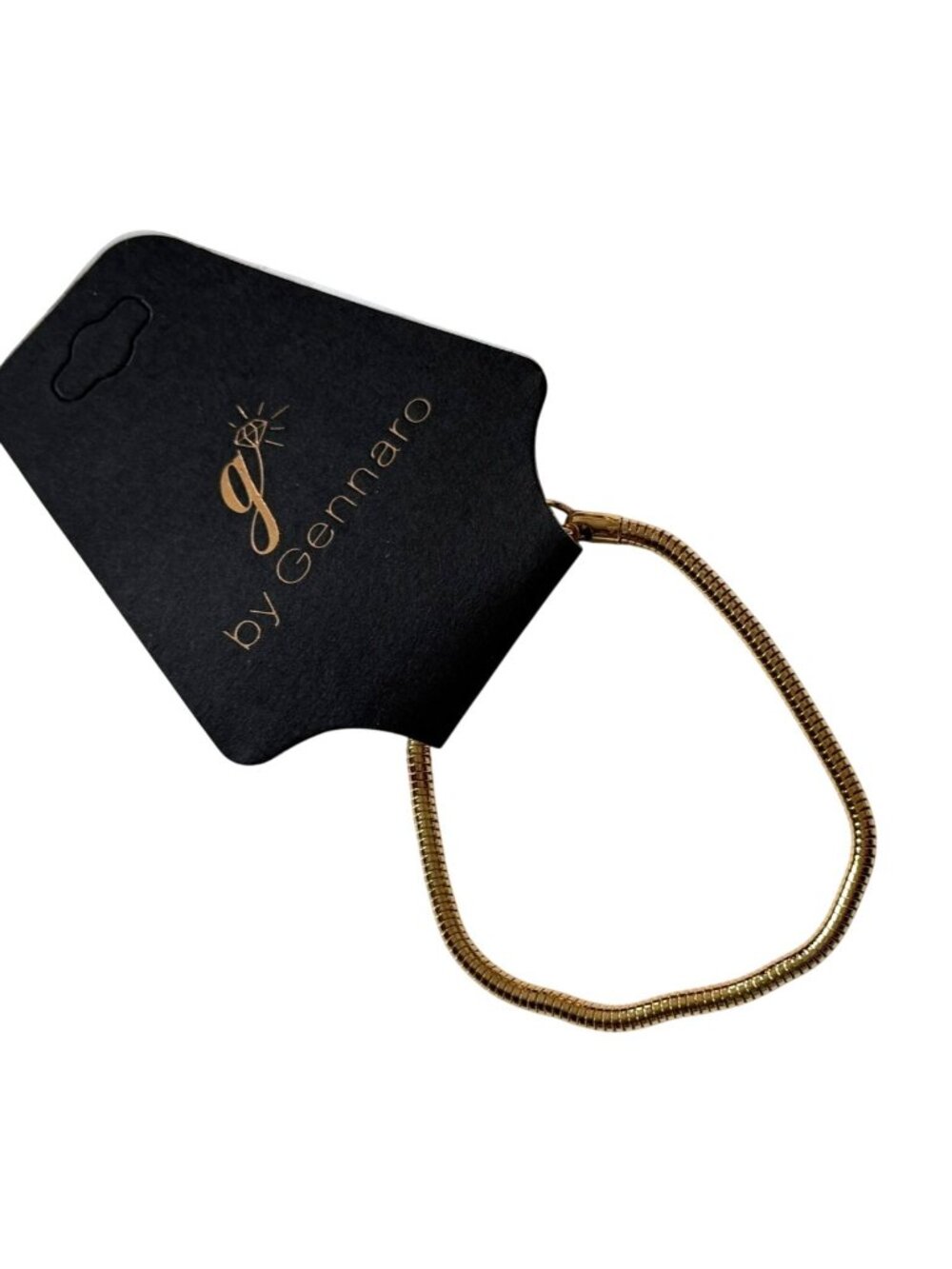 G by Gennaro Gold-Tone Snake Chain Bracelet, Minimalist Slinky Fluid Link-7 in
